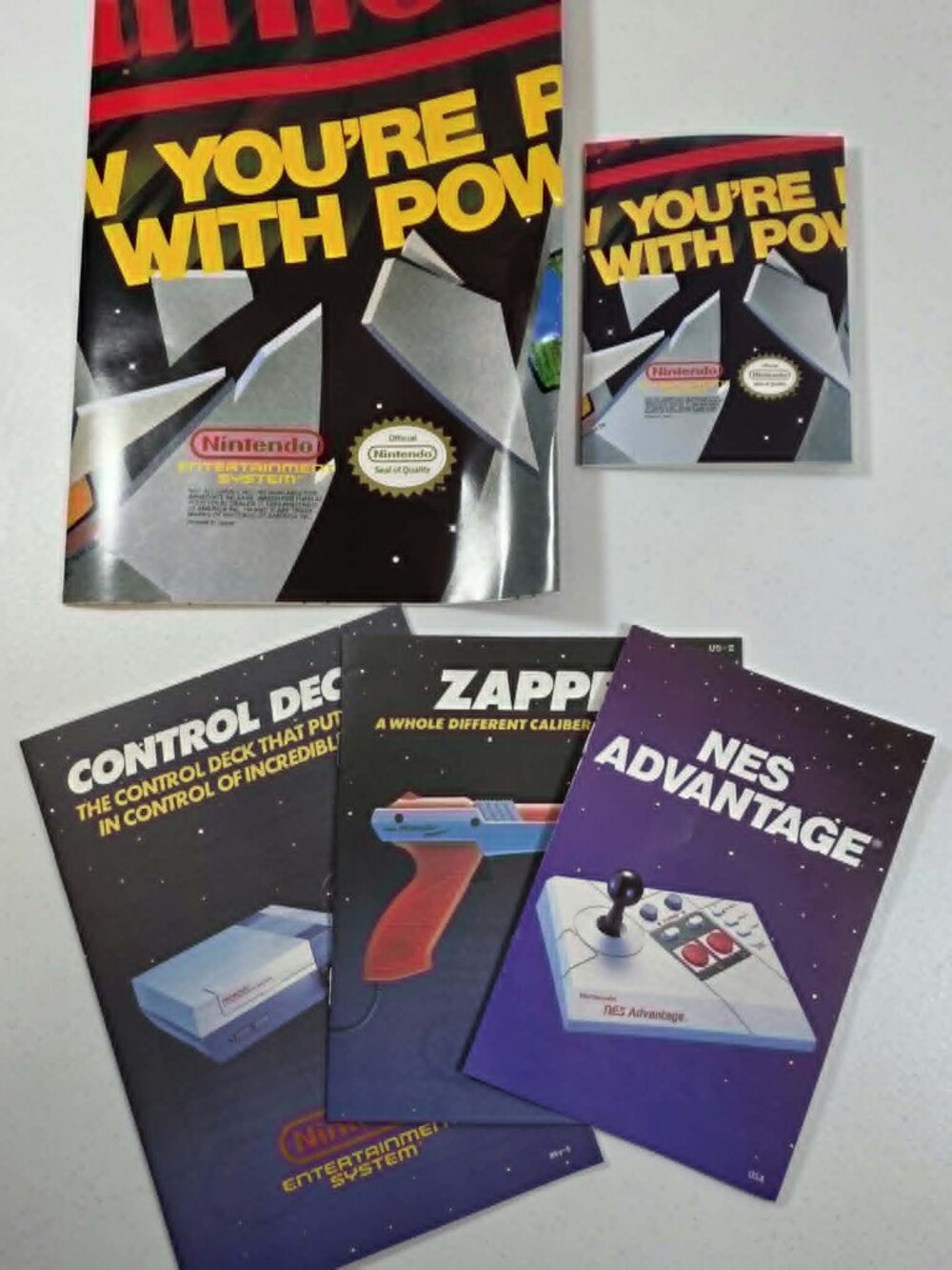NINTENDO POSTER INSERTS INSTRUCTION MANUALS NES ADVANTAGE ZAPPER CONTROL DECK